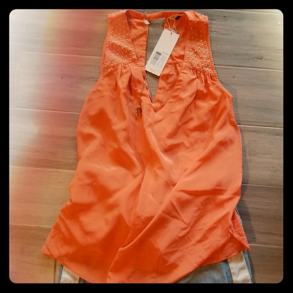 Rebecca Taylor Tops - Rebecca Taylor embellished silk tank
